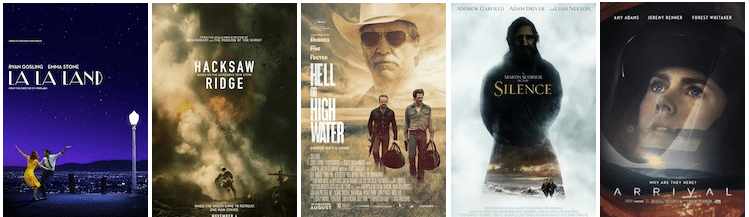 Summit Entertainment; Summit Entertainment; CBS Films; Paramount Pictures; Paramount Pictures.