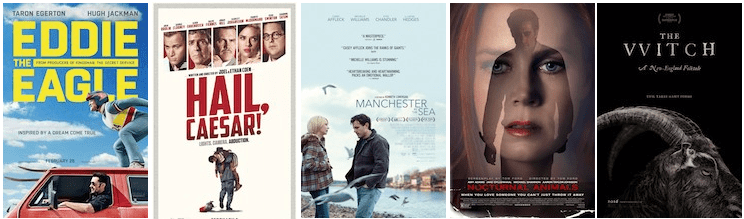 20th Century Fox; Universal Pictures; Amazon Studios; Focus Features; A24.