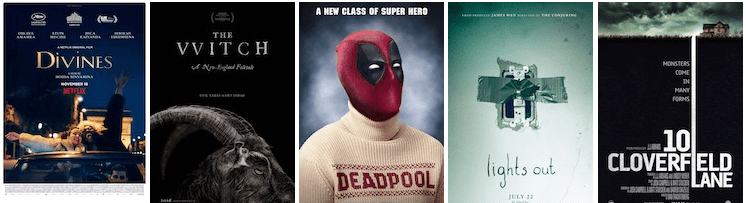 Netflix; A24; 20th Century Fox; Warner Bros.; Paramount Pictures.